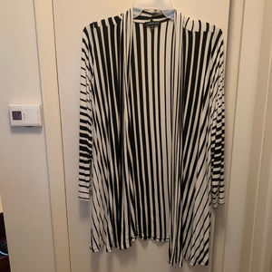 Striped Open Cardigan